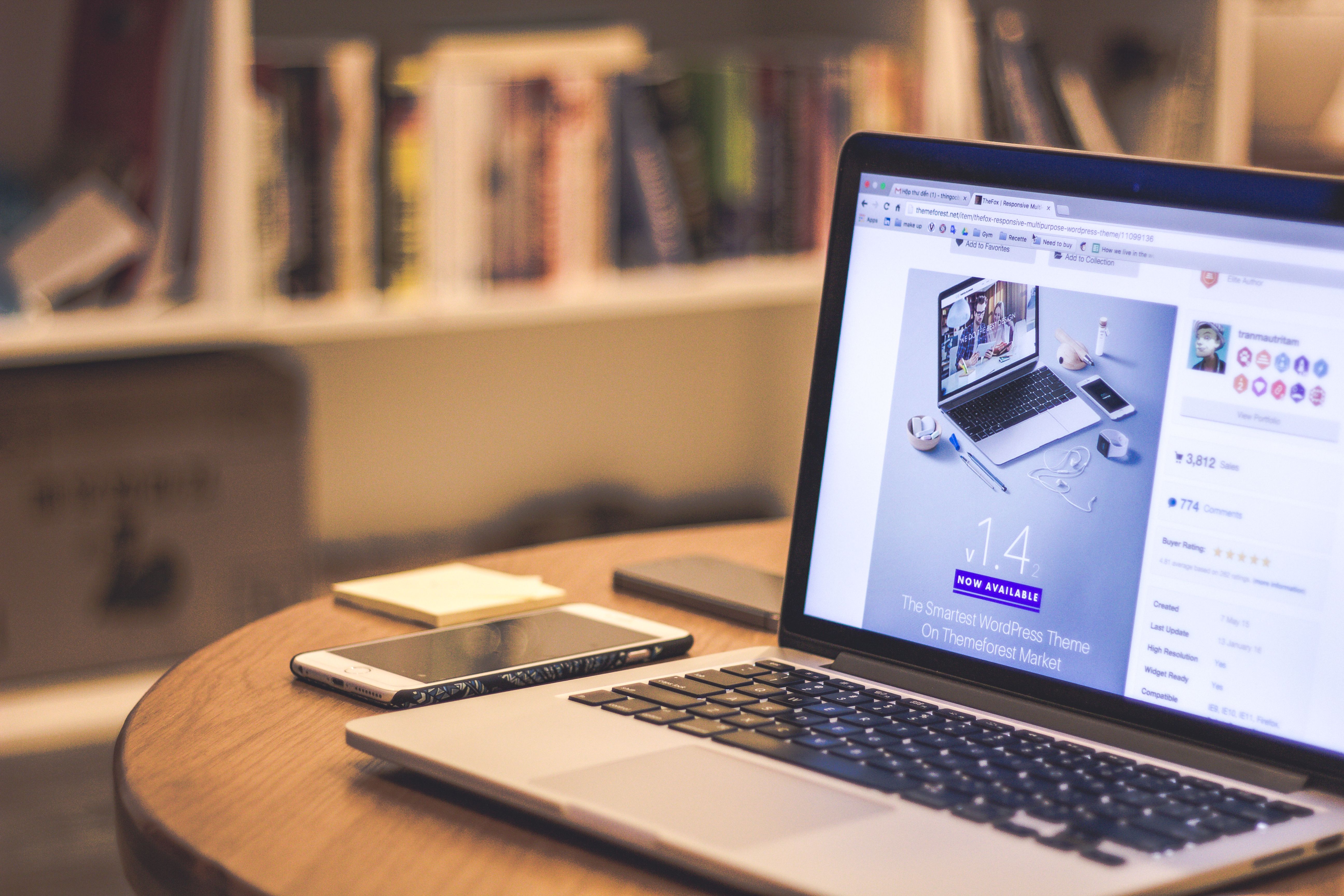 A professional small business website shown on a laptop